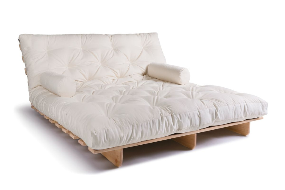 Sofa rozkładana 180x200 - Slim Exclusive Classic - Pascall Futon Ecru