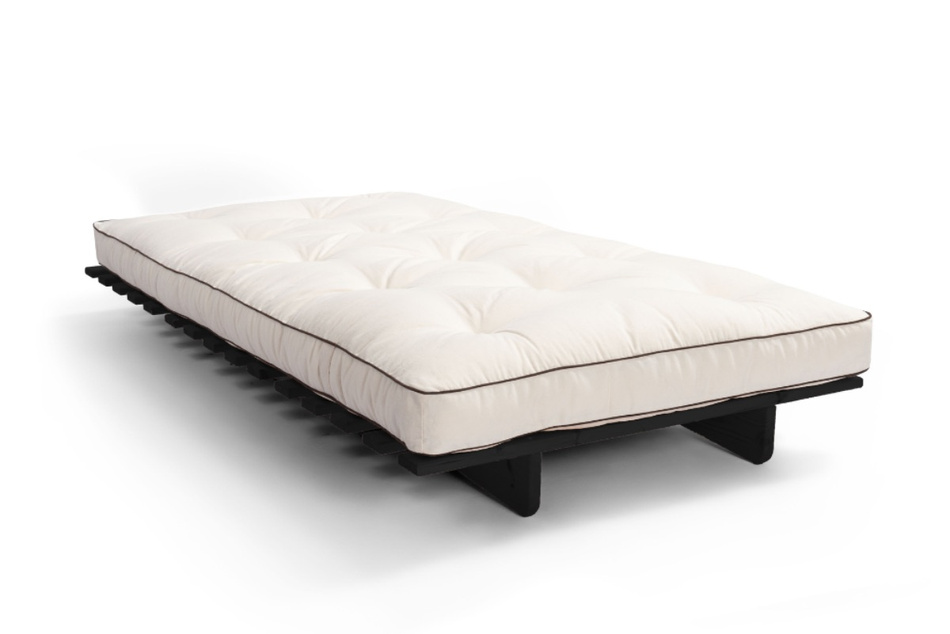 Sofa rozkładana 90x200 - Slim Exclusive Kedro Black  - Pascall Futon Ecru