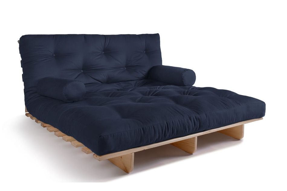 Sofa rozkładana 140x200 - Slim Basic Classic - Pascall Futon Granatowy