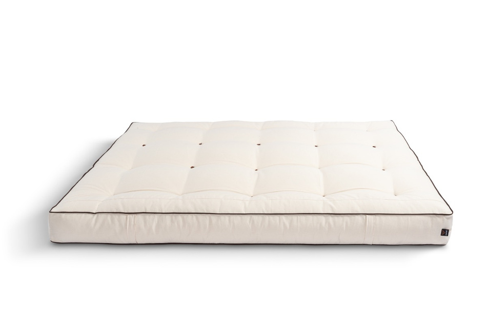 Materac 200x200 naturalny z lateksem - Futon Pascall Comfort Trio Latex Wool Kedro Ecru