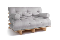 Sofa rozkładana 140x200 - Slim Basic Classic - Pascall Futon Gołębi Popiel